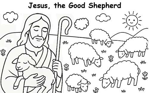 Jesus holding a lamb